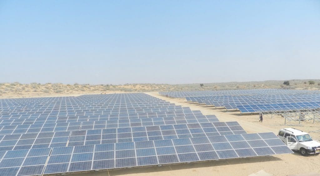 How India is providing a lifeline to struggling farmers amid its solar push 1 A solar farm in the desert
