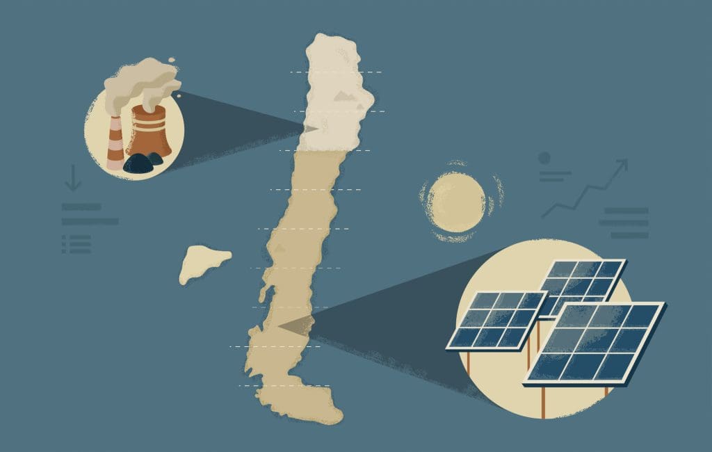 Solar-leader Chile got 63% of its power from renewables in 2023 1 Chile has become a leader in solar energy and the transition away from coal. This map depicts its transition.