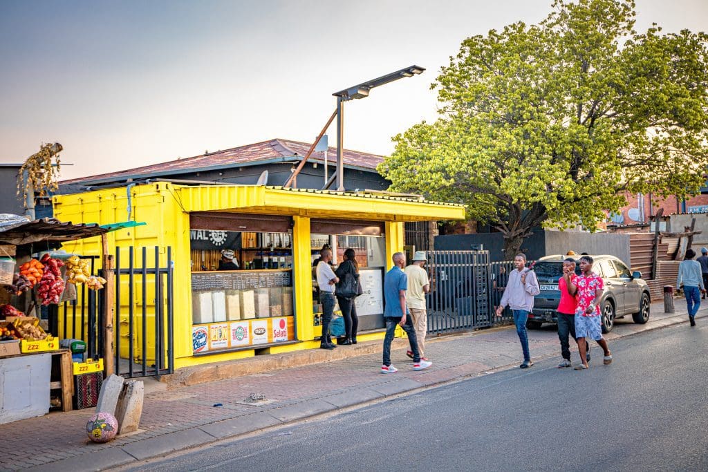 A Gcwalisa kiosk in a township in South Africa