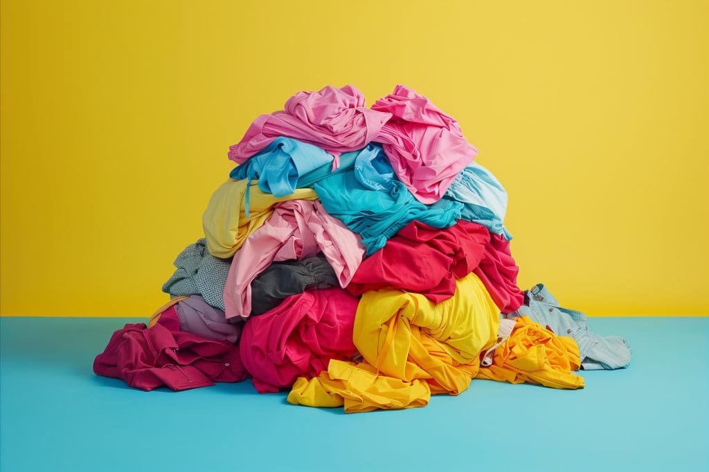 France's pioneering plan to create a more sustainable fashion industry 3 A pile of colourful linen. France is moving to make the textile and fashion industry more sustainable.