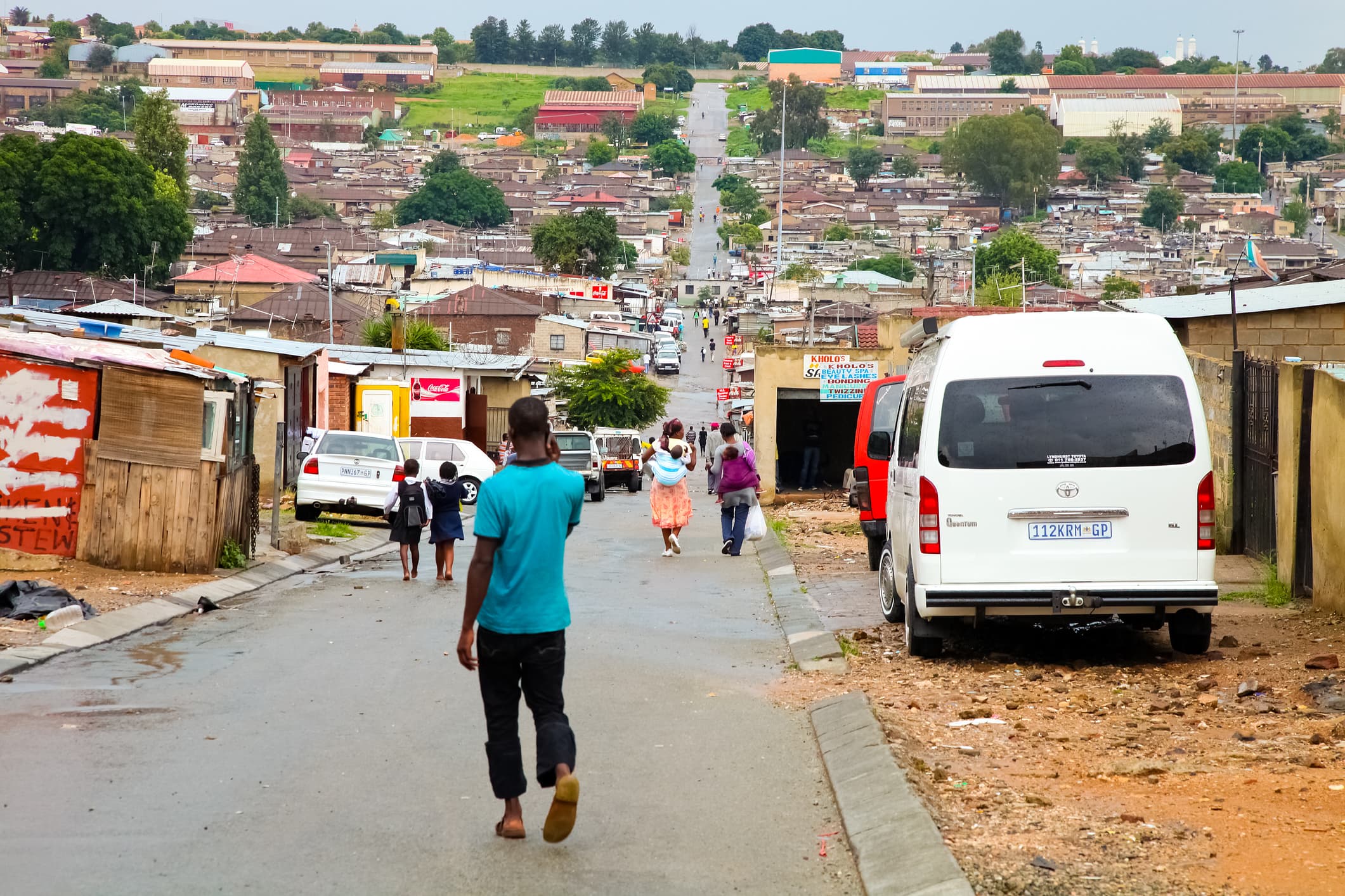 An informal settlement in South Africa.
