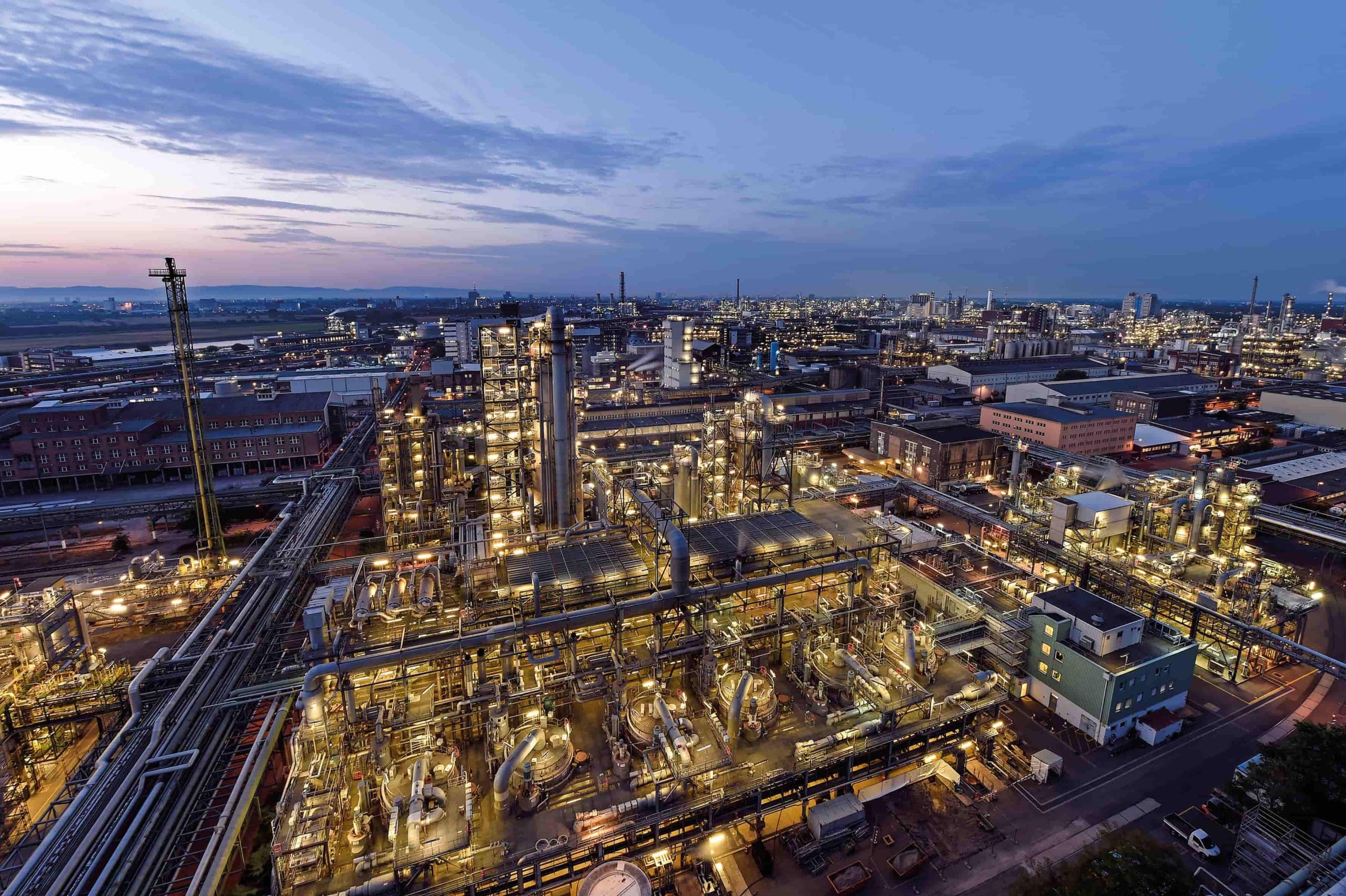 A photo of BASF's Ludwigshafen site, which will soon be home to the world's largest industrial heat pump.