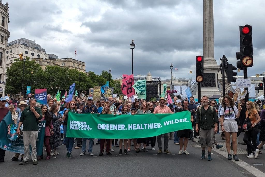 ‘National Park City’ movement to expand in 2025, following London’s lead 1 People marching for the National Park City movement in London.