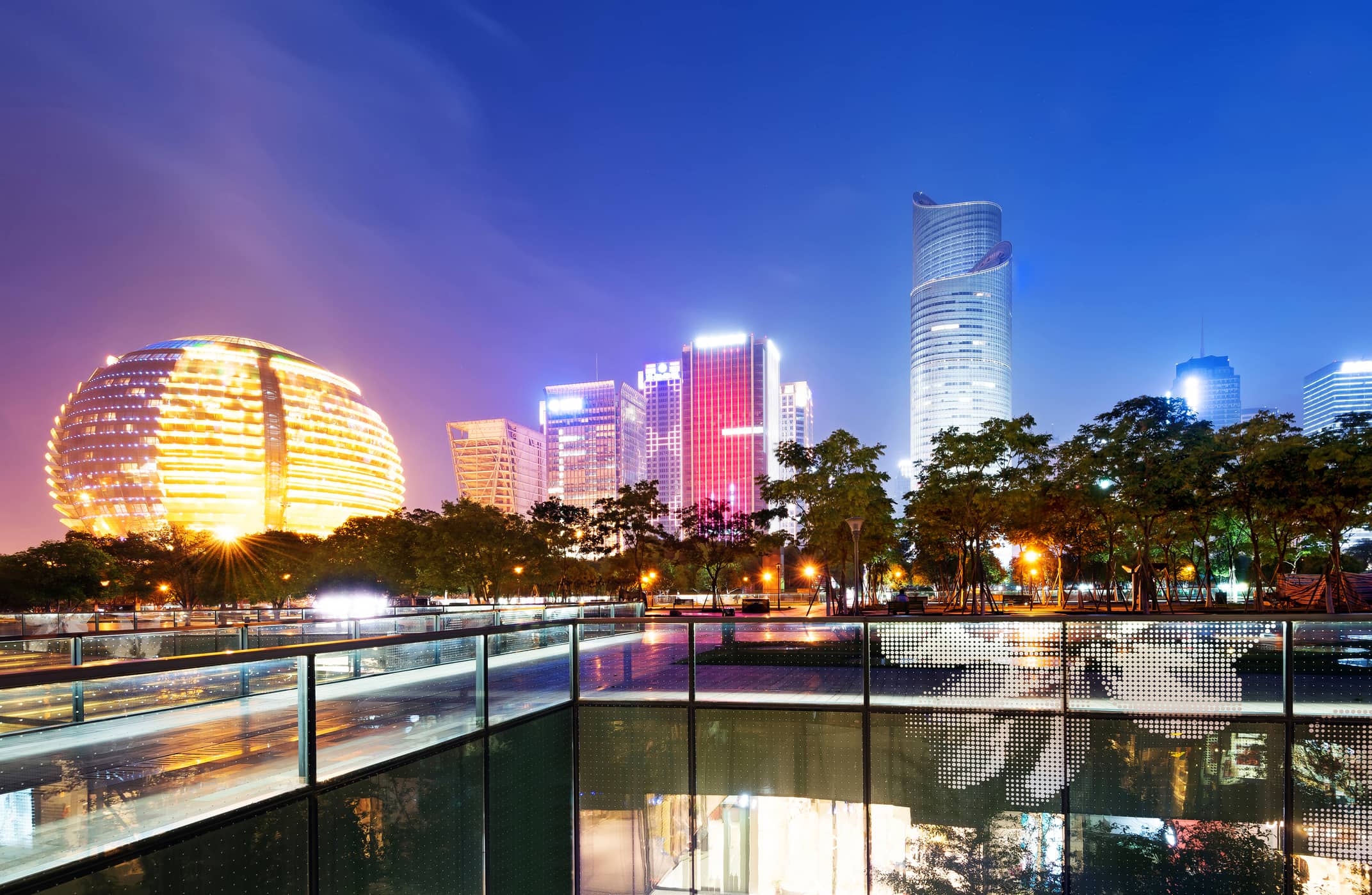 A photo of Hangzhou in Zhejiang province, which is the world leader in electrification.