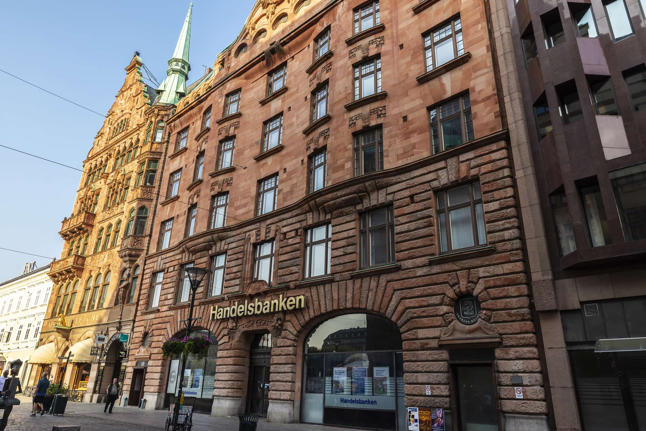 A photo of a branch of Handelsbanken in Sweden. The bank has stopped lending to fossil fuel companies.